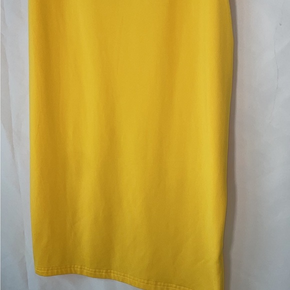 Yellow Tank top soft lounge pencil body con dress SzL - Picture 2 of 11